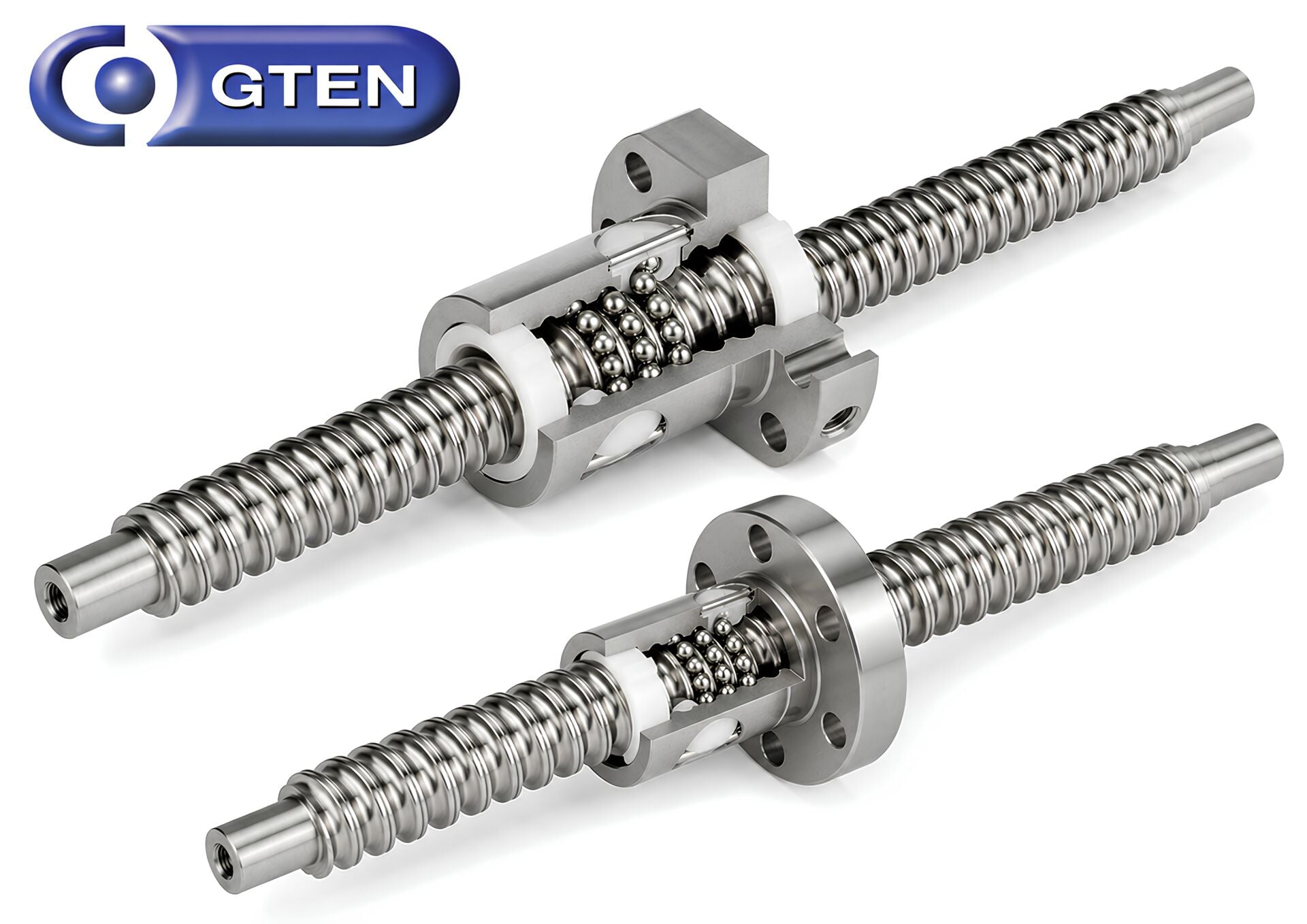 FSKD 0801-300mm Mil ile Takım GTEN Kesik Flanşlı Bilyalı Somun Ve Mil